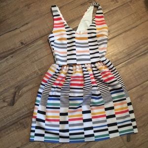 Striped a-line dress